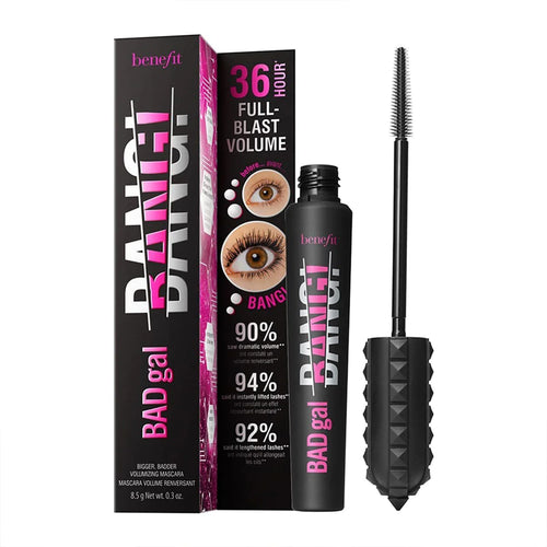 Máscara de pestañas Benefit BADgal BANG! con cepillo negro y empaque rosa