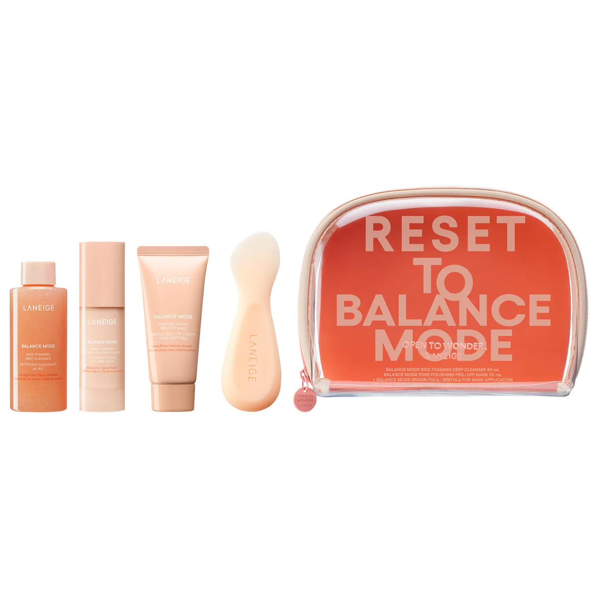 LANEIGE Reset to Balance Mode Kit - Routine Set for Oily Skin and Pore + Shine Control