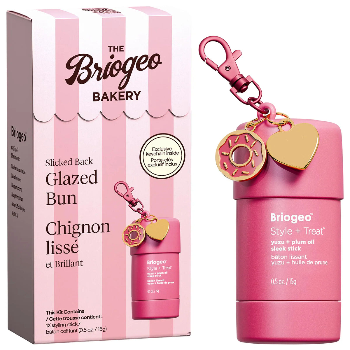 Briogeo Glazed Bun Sleek Stick Hair Styling Keychain Gift Set