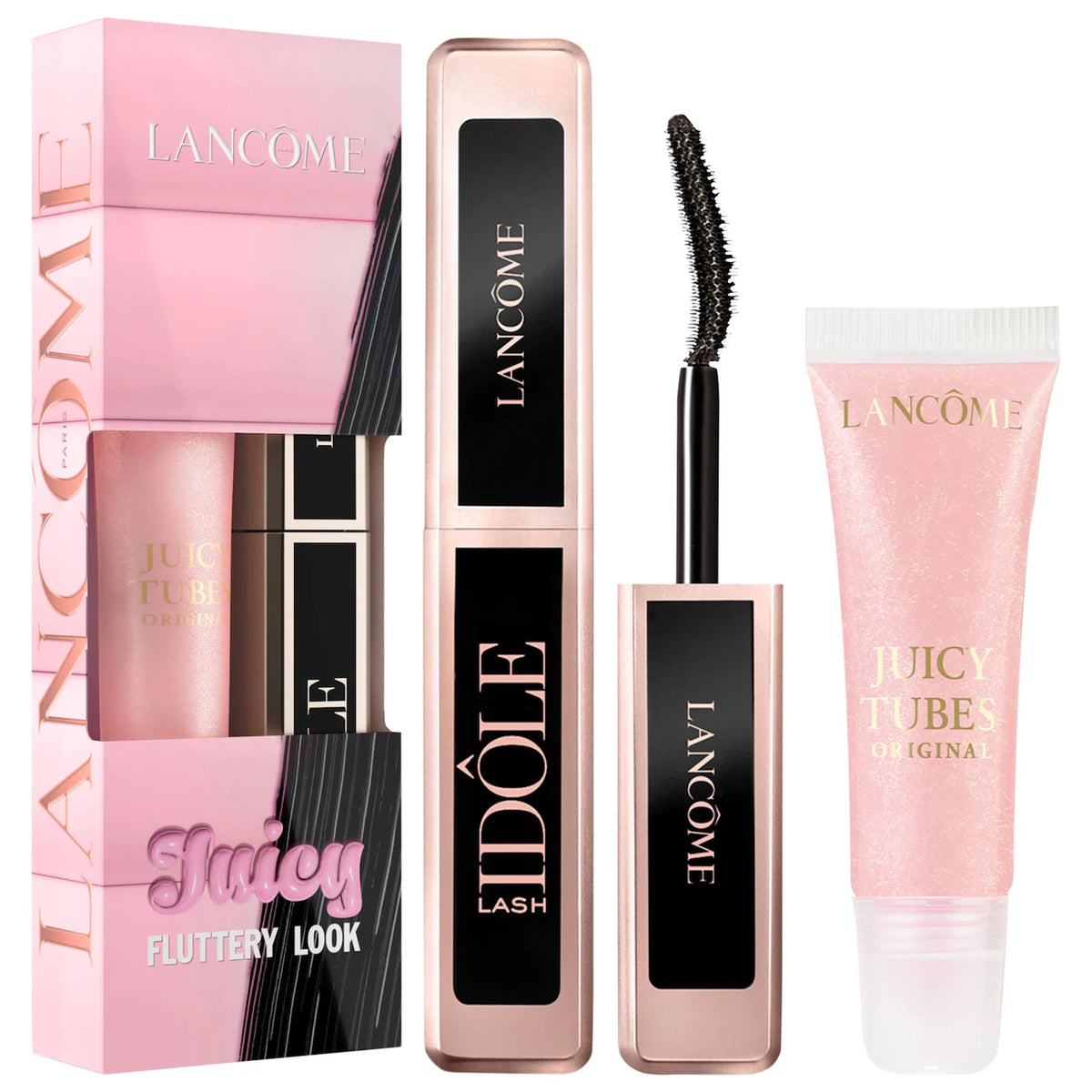 Lancôme Mini Juicy Tubes Lip Gloss and Travel Size Lash Idôle Mascara Duo