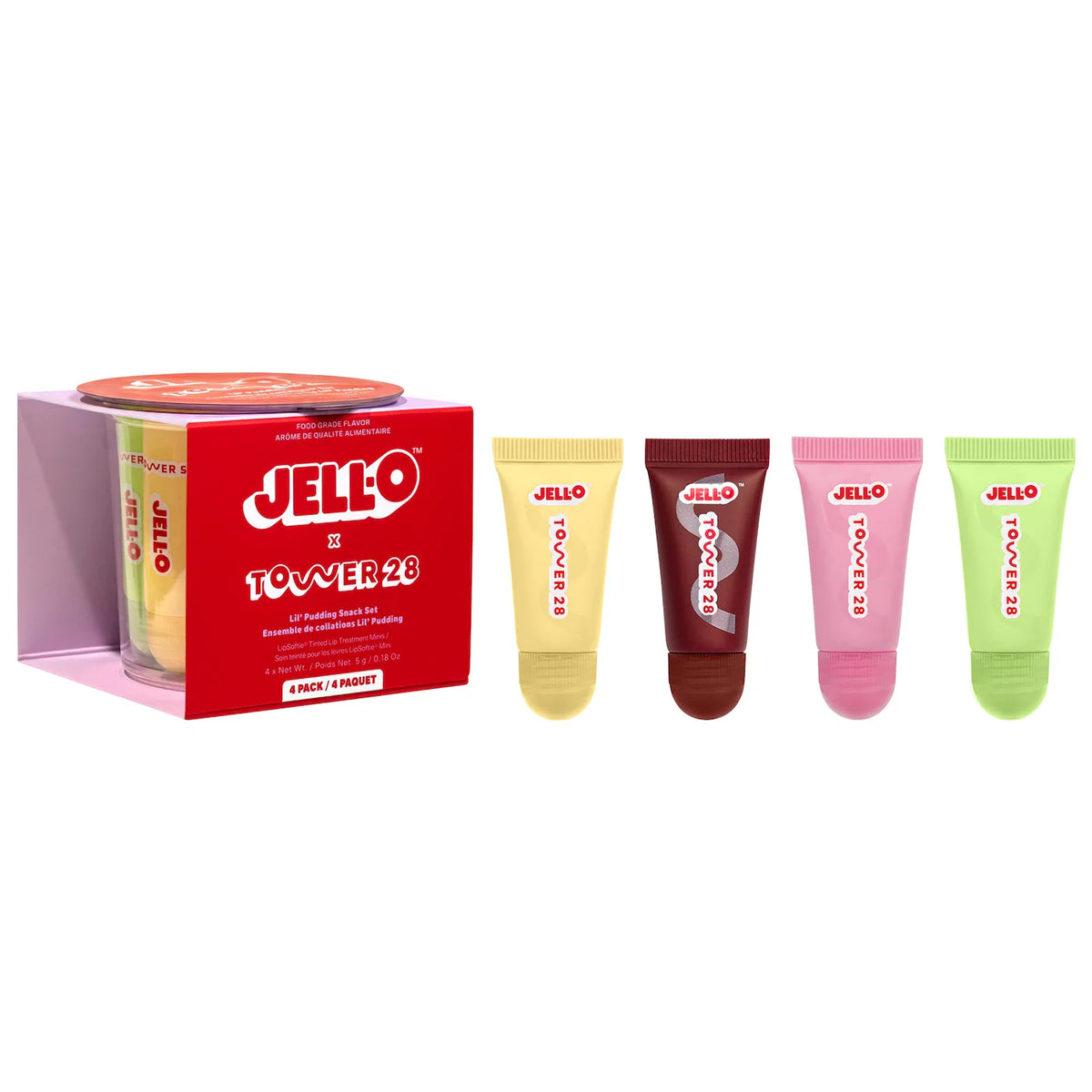 Tower 28 Beauty JELL-O™ X TOWER 28 Lil' Pudding Mini Lip Softie Gift Set