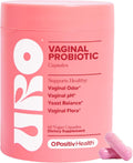 Probiótico vaginal URO de O Positiv en caja rosa con 60 cápsulas
