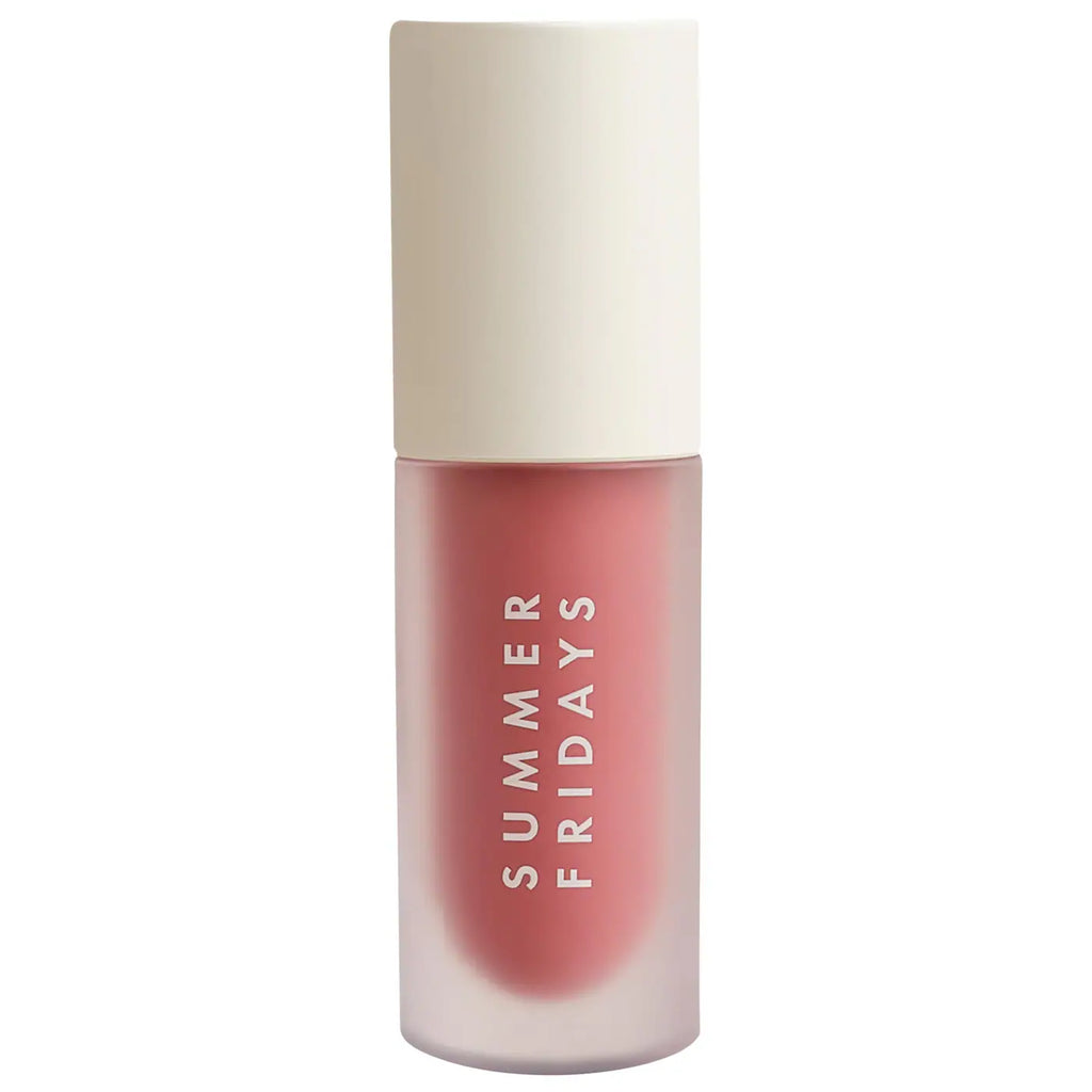Aceite labial Summer Fridays Dream Lip Oil en tono rosa nude con envase transparente