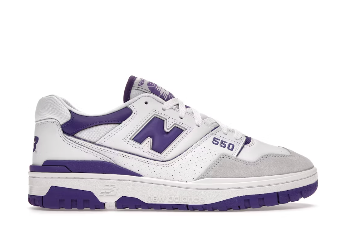 (W) 550 New Balance White Purple