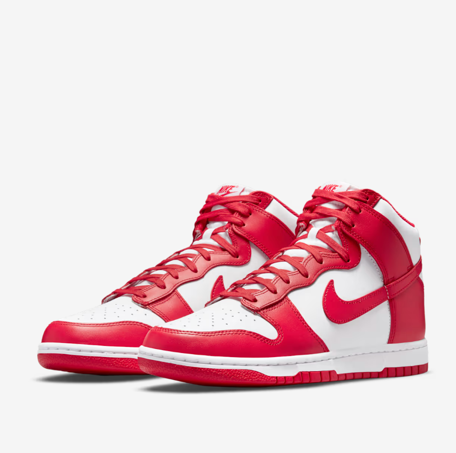 Nike Dunk High Retro Championship White and Red 10.5US/ 28.5MX