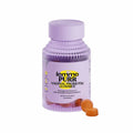 Gomitas probióticas Lemme Purr en frasco morado con gomitas naranjas