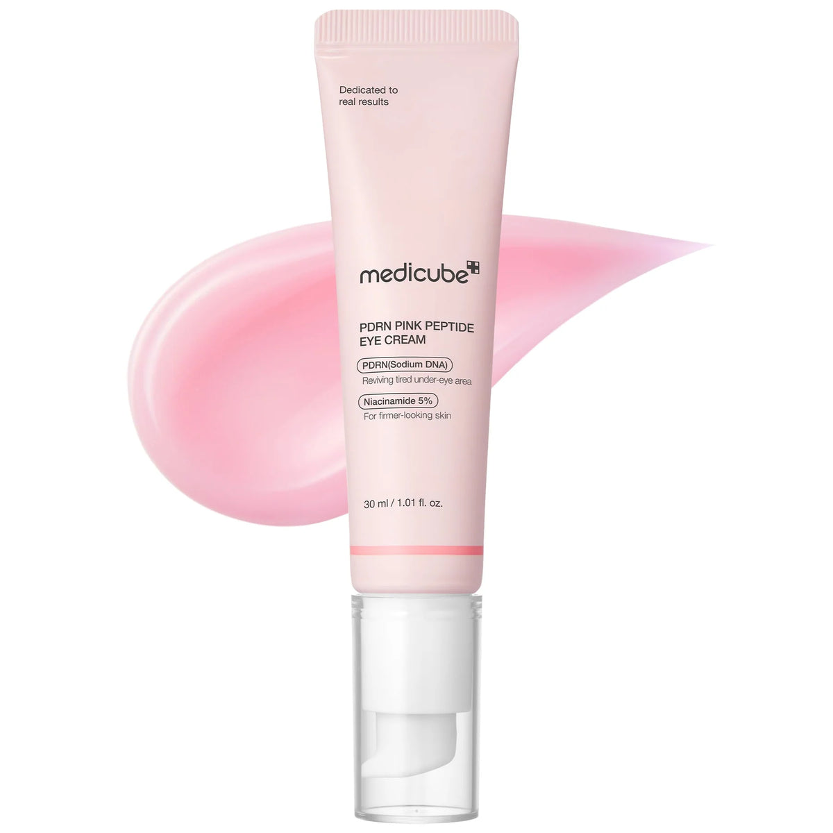 Crema para ojos Medicube PDRN Pink Peptide en tubo rosa de 30 ml
