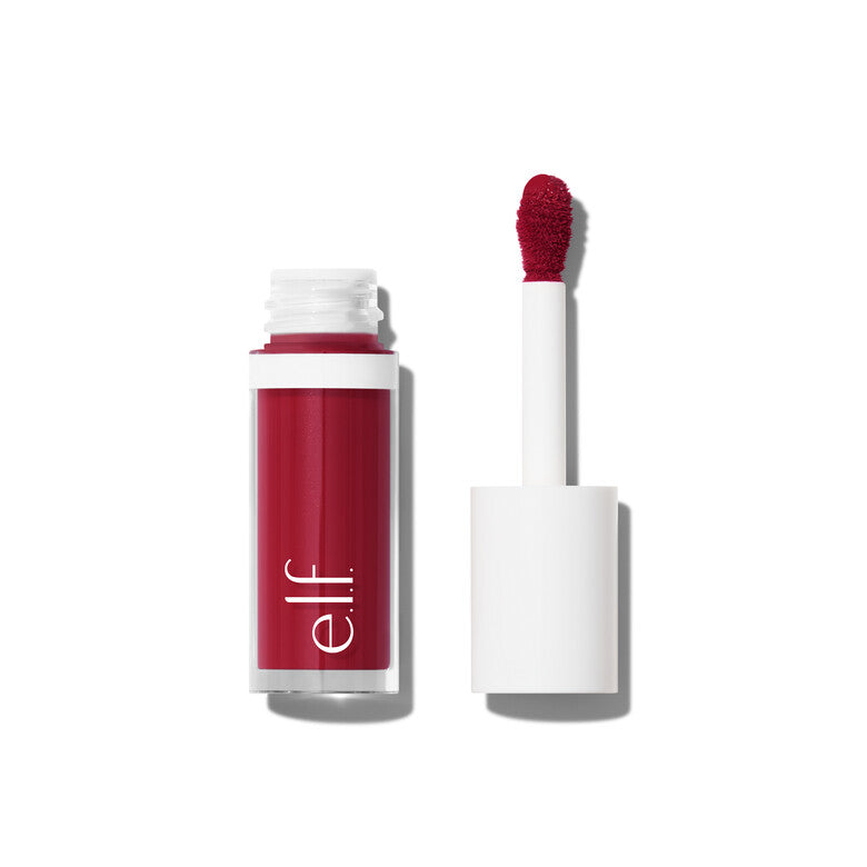 Rubor líquido e.l.f. Camo Liquid Blush en tono rojo intenso con aplicador