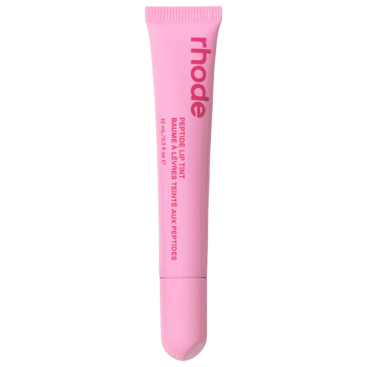 Tratamiento labial con color Rhode Peptide Lip Tint en tubo rosa