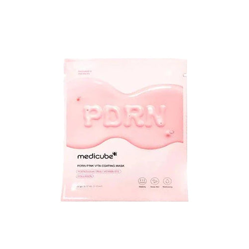 Mascarilla facial Medicube PDRN Pink Vita Coating Mask en sobre rosa